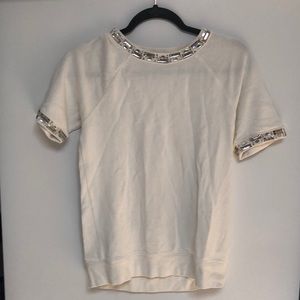 Beaded jcrew knit top